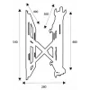 LH-GROUP OY LHINOUT Pop-Out Video Wall Mount for 46-55 inch Screens up to 50 kg (VESA 200x200 to 600x400), Black