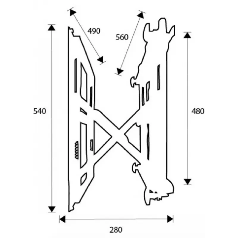 LH-GROUP OY LHINOUT Pop-Out Video Wall Mount for 46-55 inch Screens up to 50 kg (VESA 200x200 to 600x400), Black