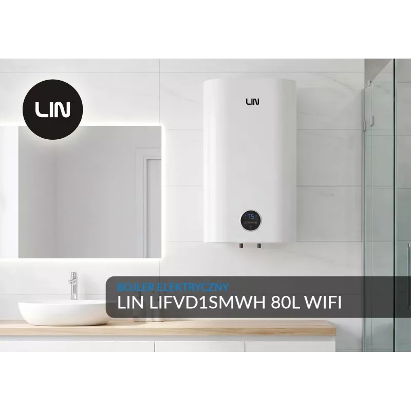 LI- Electric Water Heater LIN LIFVD1SMWH WI-FI 80L SMART White
