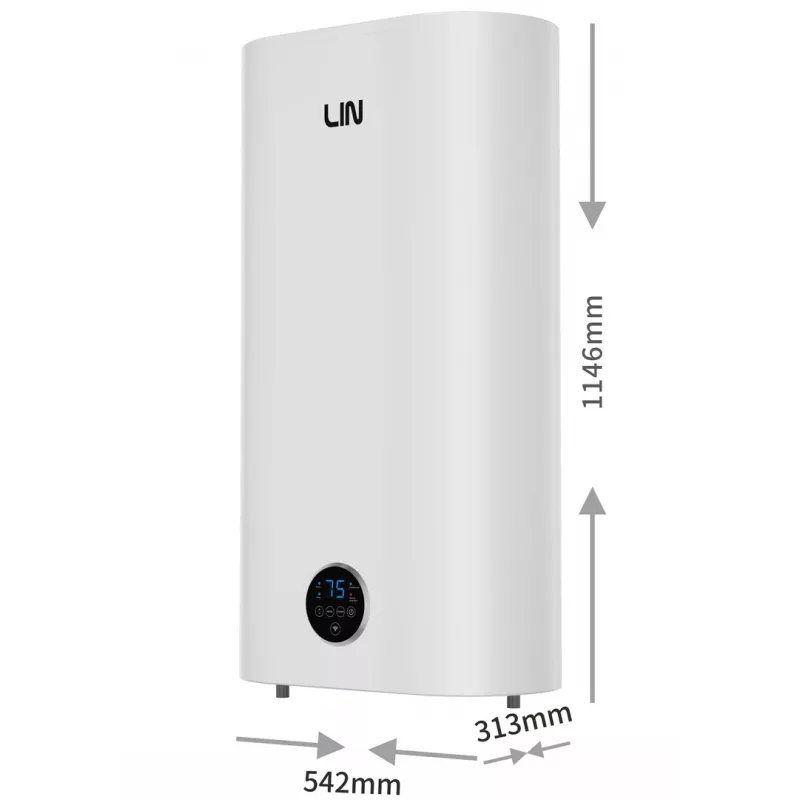 LI- LIN LIFVD1SMWH 100L Universal Electric Water Heater, White, Wi-Fi