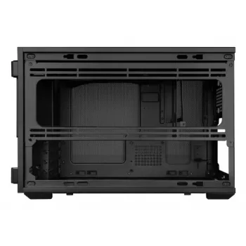 Lian Li DAN Cases B4 Wood Edition Mini Tower PC Case, Micro-ATX, Walnut Front Panel, Black