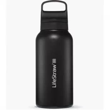 LifeStraw Go Series Stainless Steel 1L Nordic Noir Water Filter Bottle