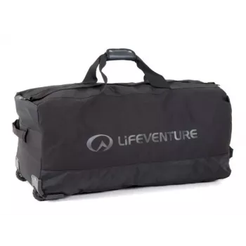 Lifeventure 120L Wheeled Expedition Duffle Bag with All-Terrain Wheels, Black