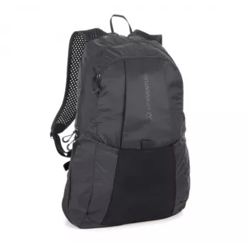 Lifeventure Packable Backpack ECO 25L Foldable Travel Backpack, 420D Recycled Nylon, Black