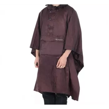 Lifeventure Waterproof Poncho in Blackcurrant – Ripstop Nylon with Hood