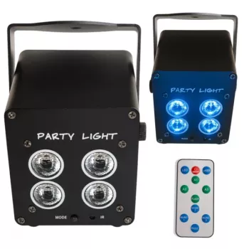 LIGHT4ME ACCU PAR 4x3W Rechargeable RGB LED Par Light 360