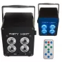 LIGHT4ME ACCU PAR 4x3W Rechargeable RGB LED Par Light 360