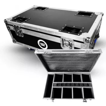 LIGHT4ME ACCU PAR 6x10W CASE 8IN1 Flight Case with 8x LED PAR Fixtures