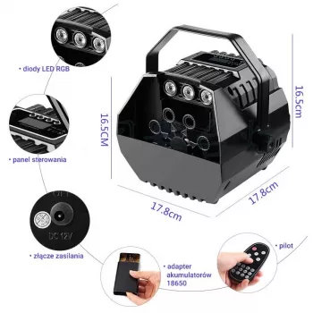 LIGHT4ME BM2 LED - LED Soap Bubble Generator