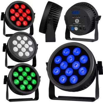 LIGHT4ME CREE ALU QUAD PAR 12 Par Light - 12x10W RGBW LED, DMX512, Black