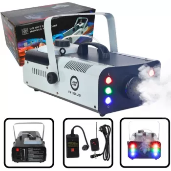LIGHT4ME FM 1500 LED Fog Machine Smoke Generator 1500W with RGB LEDs