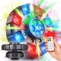 LIGHT4ME OCTOS Moving Multi-Effect Light with RGBW LEDs, Red/Green Laser and Strobe