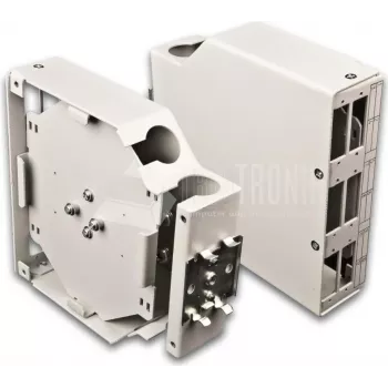 Lightwin LSBI 6DSC Industrial Splice Box with DIN Rail Mounting, 6x SC Duplex Ports, 12-Fiber Capacity, IP54 Steel Enclosure, OS2 Pigtails Included