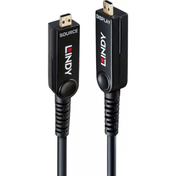 Lindy 100m Fibre Optic Hybrid Micro-HDMI 8K60 LSZH Cable with Detachable HDMI Connectors 38550