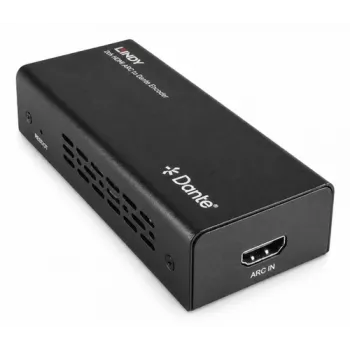 LINDY 2-Channel HDMI ARC to Dante Audio Encoder, PoE-Powered, Aluminium Housing 70620