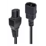 LINDY 3m C14 to C15 Power Cable, IEC C14 Male to IEC C15 Female, 10A 250V, H05VV-F, Black