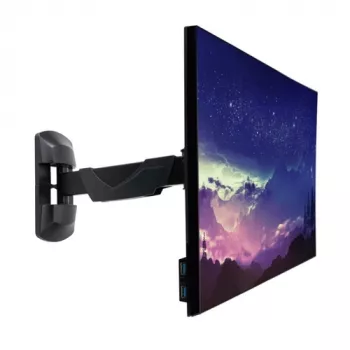 LINDY Fixed Wall Mount for a Display (Black, for Monitors up to 66 cm (26 inch), VESA 75x75/100x100)