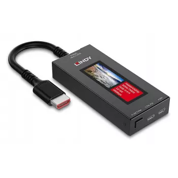 LINDY HDMI 8K60 Signal Analyzer with OLED Display