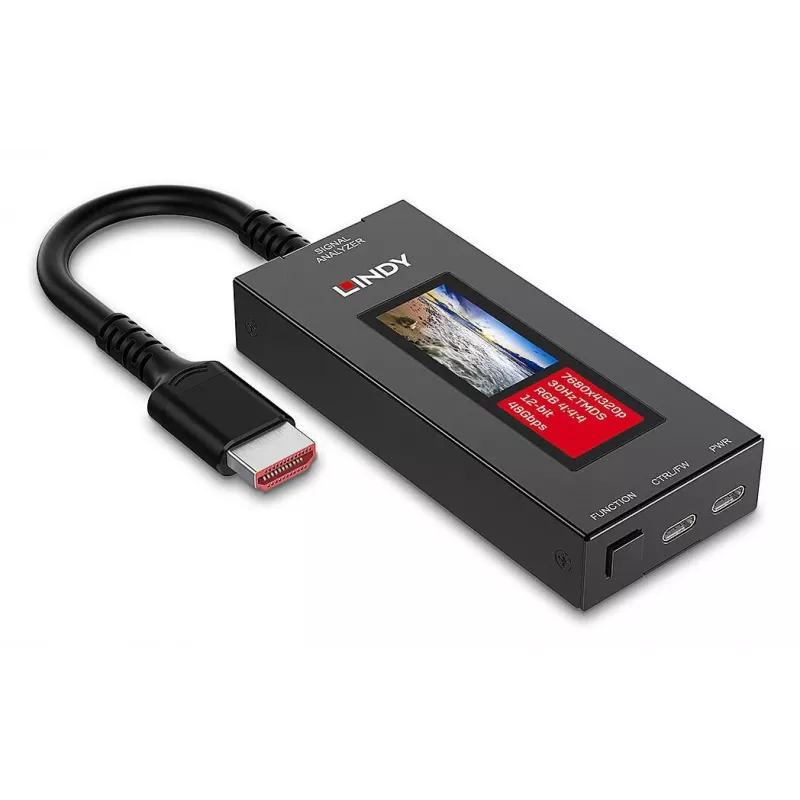 LINDY HDMI 8K60 Signal Analyzer with OLED Display