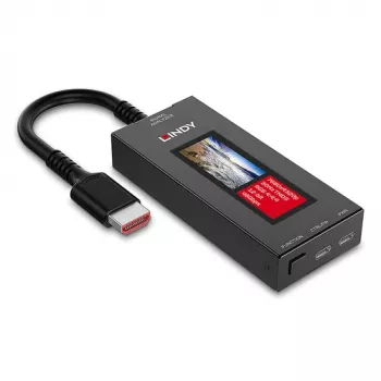 LINDY HDMI 8K60 Signal Analyzer with OLED Display