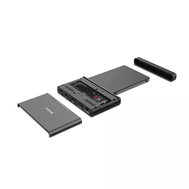 LINDY USB 3.2 Gen 2x2 Type-C to M.2 NVMe SSD Enclosure - 20 Gbps, Aluminium