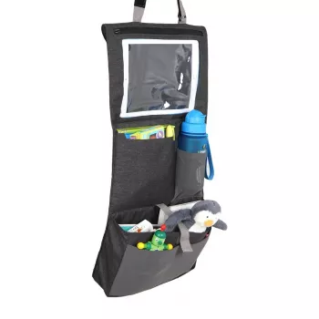 LittleLife Car Seat Organiser L16080 - Durable Polyester with 8 Pockets and Tablet Holder