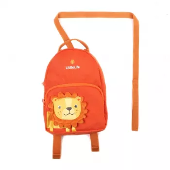 LittleLife Toddler Backpack Face Lion - 2 Litres, Polyester, Zip Closure