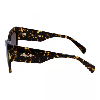LIU JO LJ785S Women's Sunglasses Havana Acetate Square Frame Brown Gradient Lens 61mm
