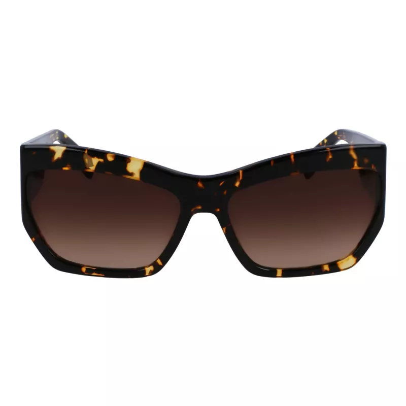 LIU JO LJ785S Women's Sunglasses Havana Acetate Square Frame Brown Gradient Lens 61mm