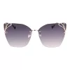 LIU JO Women's Aviator Sunglasses LJ150S6213714 Gold Frame Brown Gradient Lens 62mm