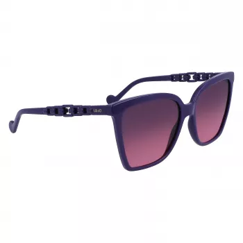 LIU JO Women's Cat Eye Sunglasses LJ773S-500 - Black Acetate Frame with Grey Gradient Lenses - 57mm
