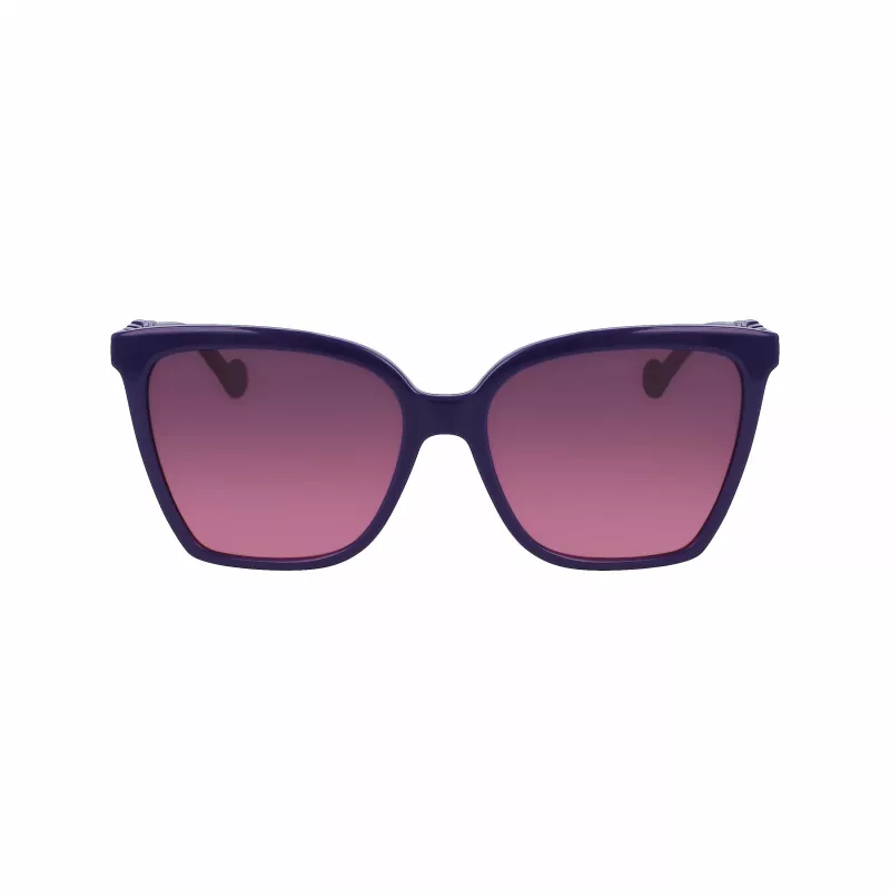 LIU JO Women's Cat Eye Sunglasses LJ773S-500 - Black Acetate Frame with Grey Gradient Lenses - 57mm