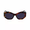LIU JO Women's LJ786S-244 Square Sunglasses, Havana Frame, Brown Gradient Lenses, 54mm