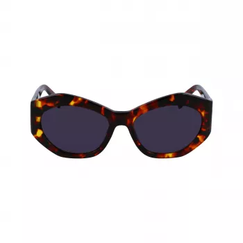 LIU JO Women's LJ786S-244 Square Sunglasses, Havana Frame, Brown Gradient Lenses, 54mm