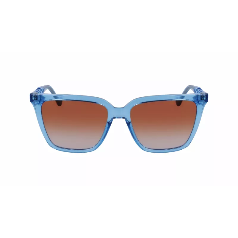 LIU JO Women's Sunglasses LJ780S-425 Butterfly Square Acetate Frame Brown Havana Gradient Lens 56mm