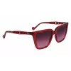 LIU JO Women's Sunglasses LJ780S-610 Havana Butterfly/Cat Eye 56mm