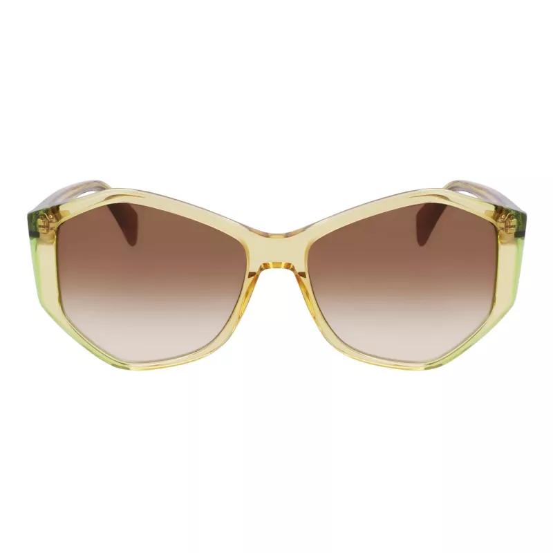 LIU JO Women's Sunglasses LJ797S5715707 Havana Geometric Frame Brown Gradient Lens 57mm