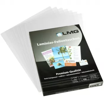 LMG Signaltechnologie 25 Laminating Pouches Glossy for A3, 125 Micron