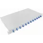 LogiLink 19 inch 1U Rackmount Splice Box LC-Duplex 12 Port Single Mode OS2, Fully Equipped, Light Grey F12LC2G