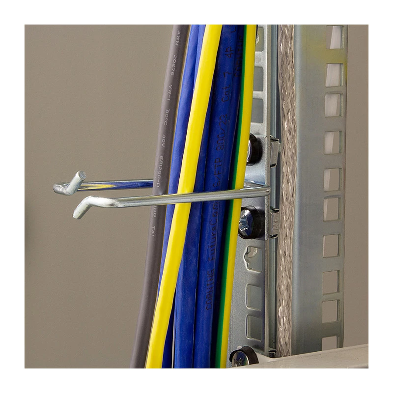 LogiLink 19 inch Cable Management Bracket 40 x 80 mm, Steel, 2 Pieces