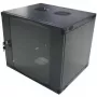 LogiLink 19 inch Wall-Mount Single Section Box 9U, Flat Pack, Black