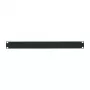 LogiLink 2U 19-Inch Rack Blanking Panel, Black RAL 9005, Steel, Screw-In