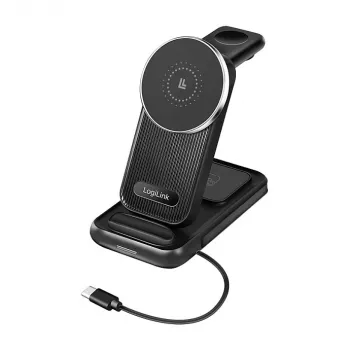 Logilink 4-in-1 Wireless Table Charger, 15W Qi Charging Station (PA0292)