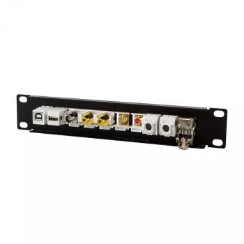 LogiLink ACT108 10-Port Keystone Patch Panel, 10-Inch Rack, 1U, Black