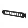 LogiLink ACT108 10-Port Keystone Patch Panel, 10-Inch Rack, 1U, Black