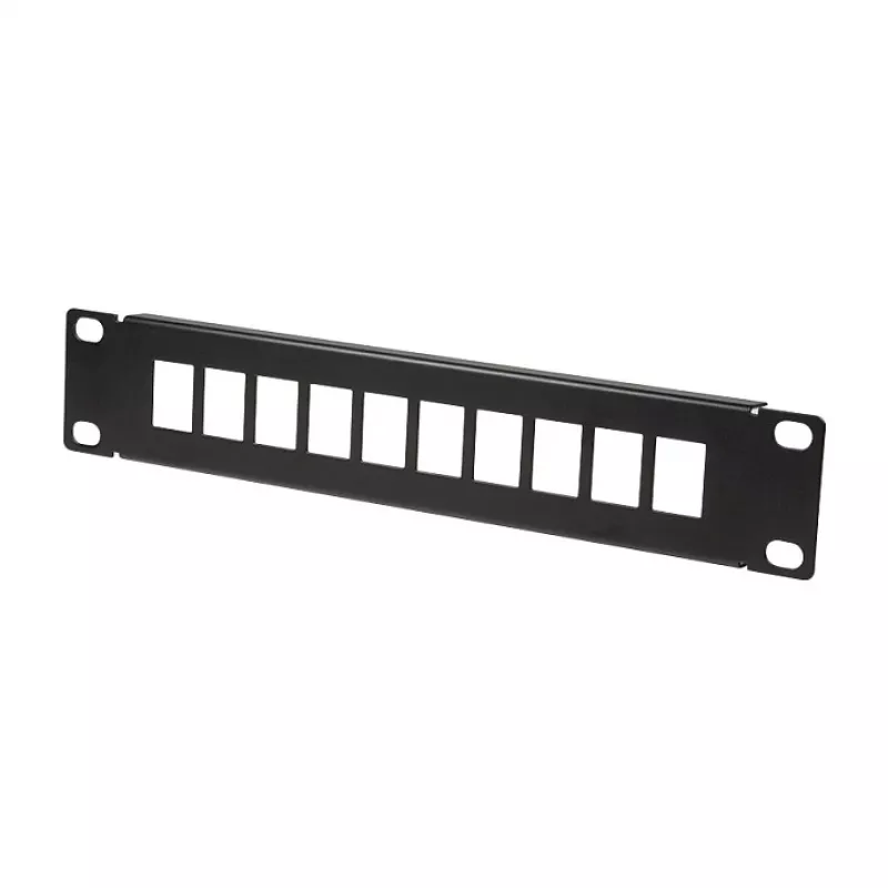 LogiLink ACT108 10-Port Keystone Patch Panel, 10-Inch Rack, 1U, Black