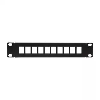 LogiLink ACT108 10-Port Keystone Patch Panel, 10-Inch Rack, 1U, Black