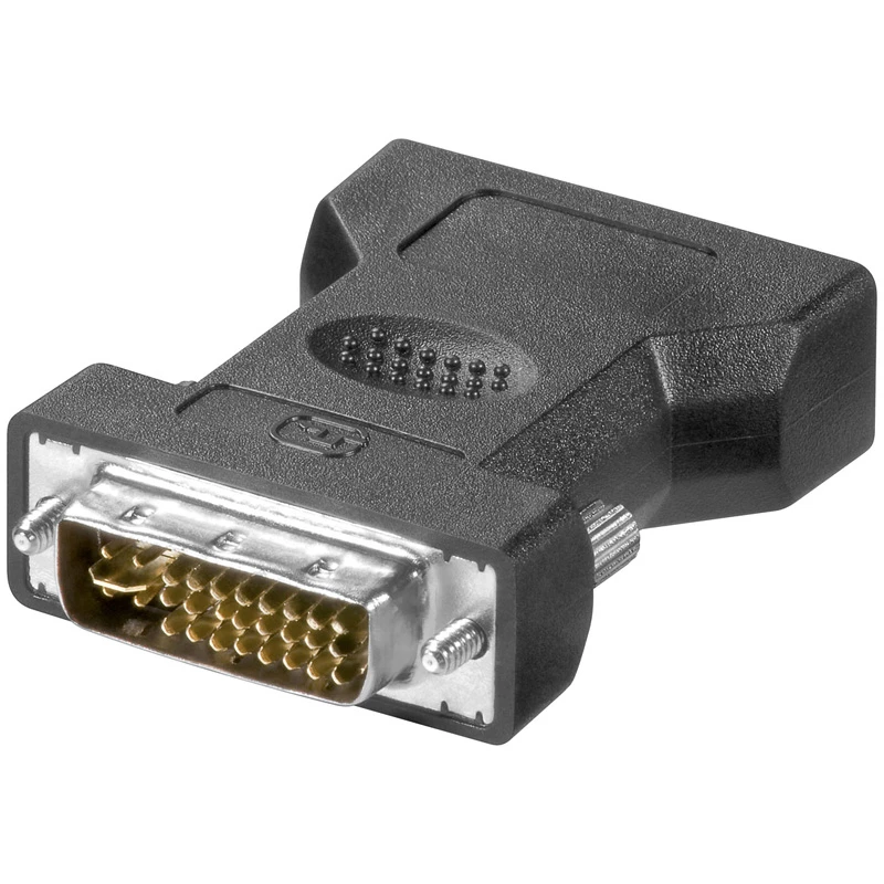 LogiLink AD0001 DVI-I to VGA Adapter, DVI-I Male to HD15 Female, 1080p, Black