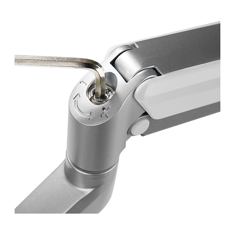 LogiLink BP0088 TIS 17-32 Dual Monitor Mount – Gas Spring, 2x 9kg, Silver, VESA 75/100, Clamp/Grommet