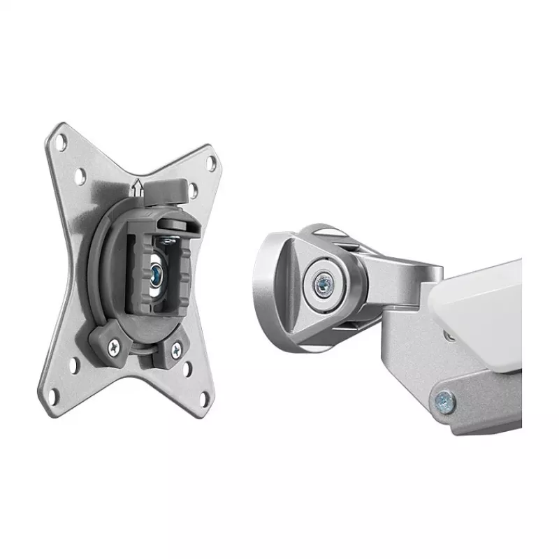 LogiLink BP0088 TIS 17-32 Dual Monitor Mount – Gas Spring, 2x 9kg, Silver, VESA 75/100, Clamp/Grommet